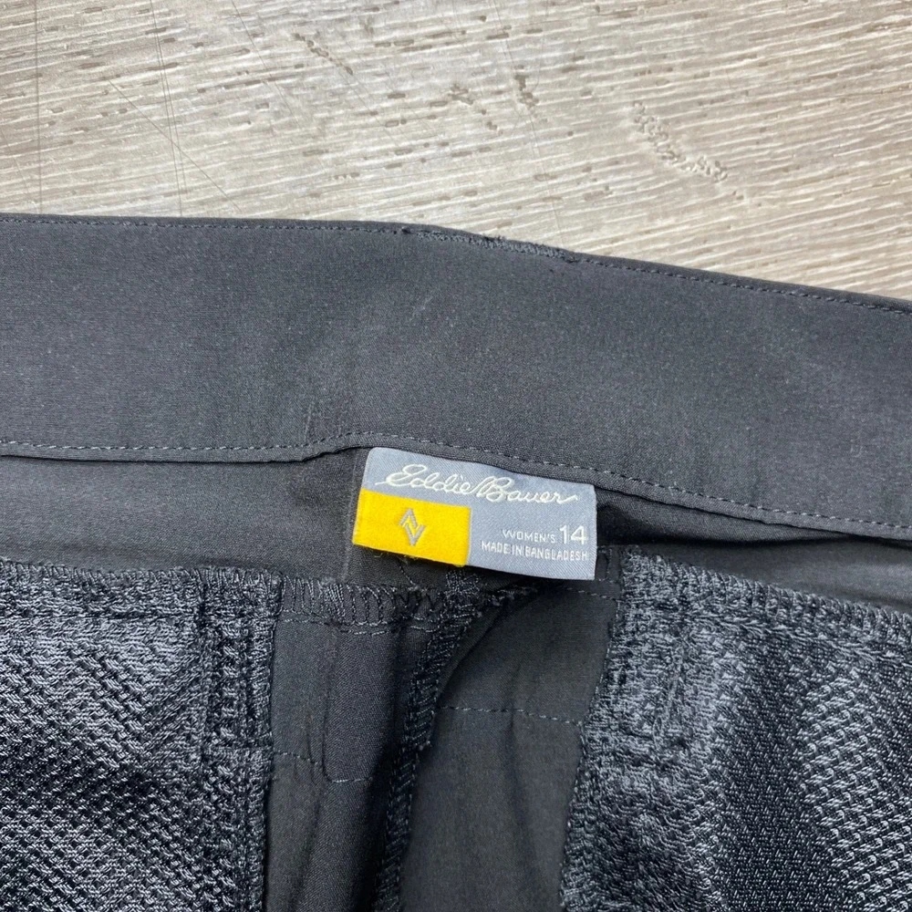 Eddie Bauer First Ascent Hiking Pants Womens 14 Black Stretch Poly Spandex‎